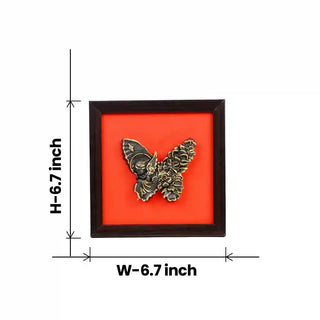 Pyrite 3D Angel-Butterfly Wall Art [Complementary Wooden Frame]