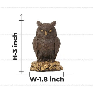 Tiger Eye Crystal Owl| Miniature Series