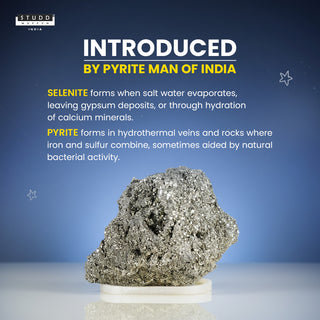 9.5 Kg Raw Pyrite Geode Stone With Selenite Recharging Plate