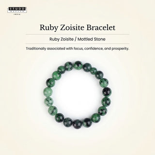 Ruby Zoisite Bracelet – for Growth & Balance