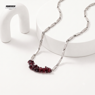 Alchemy Garnet Rice Chain Necklace