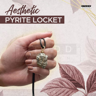 Aesthetic Pyrite Locket