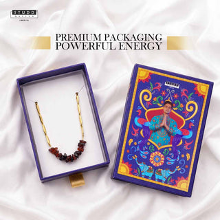 Alchemy Garnet Rice Chain Necklace — 24K Gold Tone