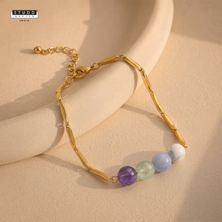 Anxiety Free Rice 24K Gold-Toned Chain Bracelet