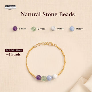 Anxiety Free Rice 24K Gold-Toned Chain Bracelet