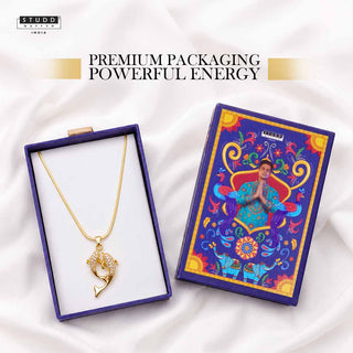 Aqua of Koi Fish - 24k Gold Tone Plated [ With Chain ]