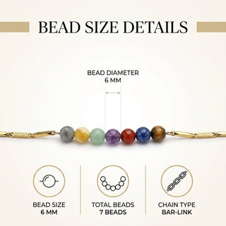 7 Chakra 24K Gold-Toned Rice Chain Pendant