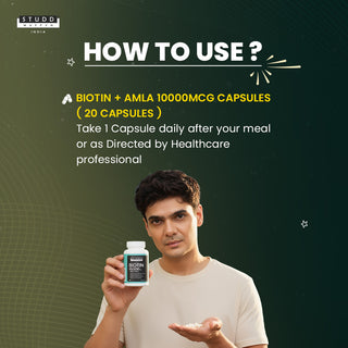 Biotin + Amla 10000mcg Capsules ( 20 Capsules )