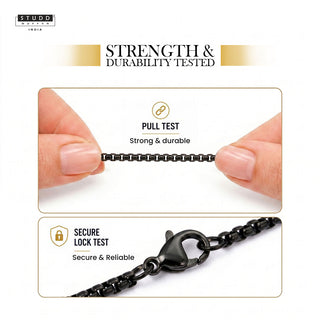 Pyrite Crystal Boxer Chain