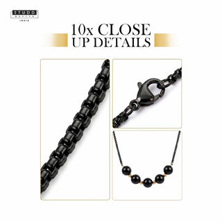 Black Obsidian Boxer Chain
