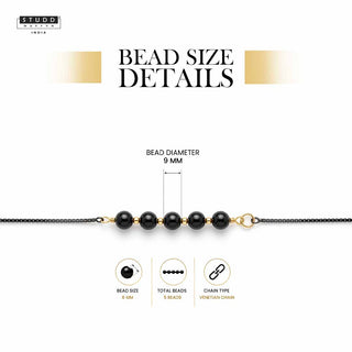 Black Obsidian Boxer Chain