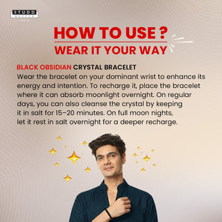 Black Obsidian Crystal Bracelet