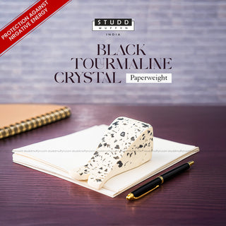Black Tourmaline Crystal Paperweight
