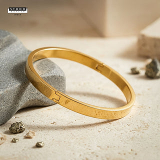 Bold Golden Bangle – 24K Gold Tone