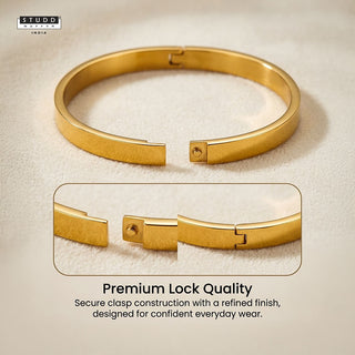 Bold Golden Bangle – 24K Gold Tone