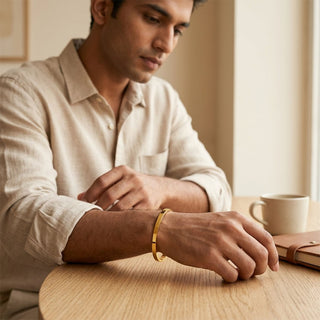 Bold Golden Bangle – 24K Gold Tone