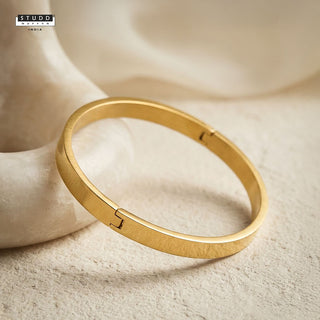 Bold Golden Bangle – 24K Gold Tone