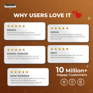 Buddha Pyrite-Lapis Lazuli Frame [ Capsule Shape ]