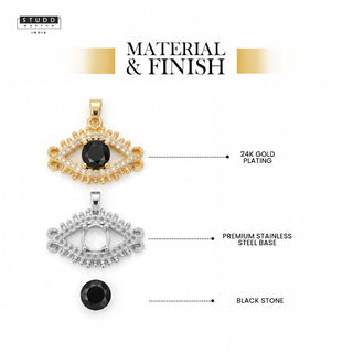 Celestial Eye Pendant – 24K Gold Tone Plated [With Chain]