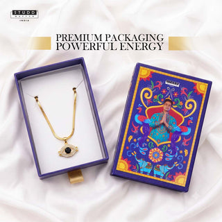 Celestial Eye Pendant – 24K Gold Tone Plated [With Chain]