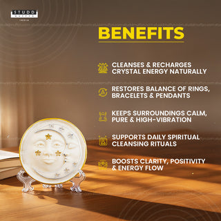 Celestial Moon Aura Selenite Plate