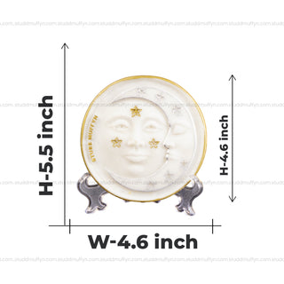 Celestial Moon Aura Selenite Plate