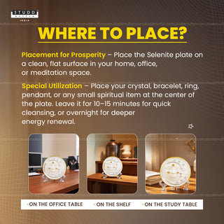 Celestial Moon Aura Selenite Plate