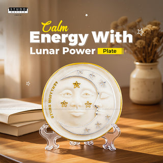 Celestial Moon Aura Selenite Plate