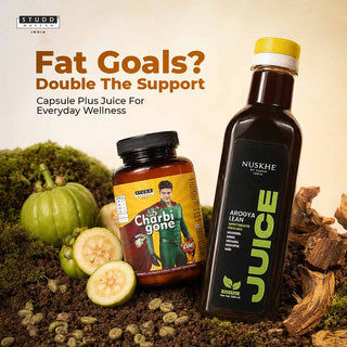 Charbi Gone 60 Capsules & Arogya Lean Juice Combo – Advanced Fat Management & Ayurvedic Fitness Support