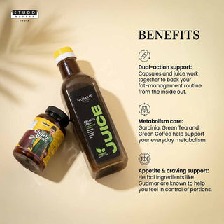Charbi Gone 60 Capsules & Arogya Lean Juice Combo – Advanced Fat Management & Ayurvedic Fitness Support