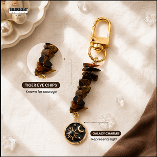 Tiger Eye Crystal Keychain