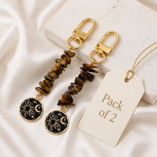 Tiger Eye Crystal Keychain
