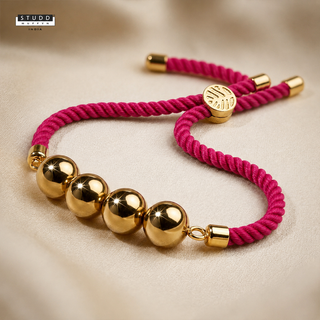 Signature Hematite Blue/Pink Crystal Rakhi