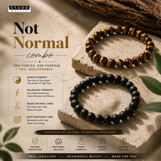 TIGER EYE AND KARUNGALI BRACELET