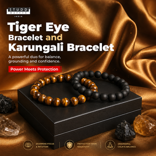 TIGER EYE AND KARUNGALI BRACELET