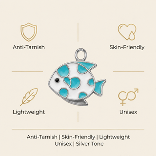 Ocean Fish Pendant -Silver Toned