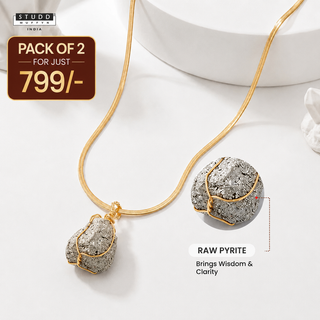 24K Gold-Toned Aesthetic Pyrite Locket with Velor Snake Chain
