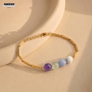 Anxiety Free Rice 24K Gold-Toned Chain Bracelet