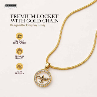 Crystal Eagle Pendant with Chain