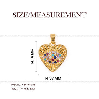 Crystal Pendant Eye of Affection – 24K Gold Tone Plated [With Chain]