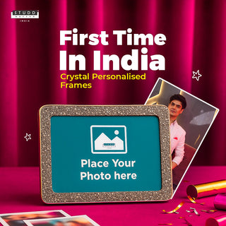 Personalised Crystal Pyrite Photo Frame [Rectangle Shape]