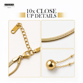 Dual Ball Chain - 24K Gold Plated