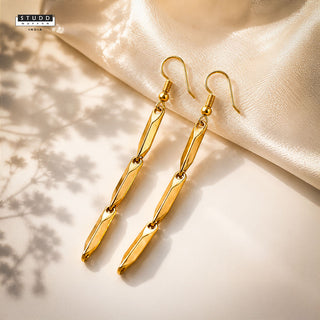 Classic Rice Trio Earring - 24k Gold Plated