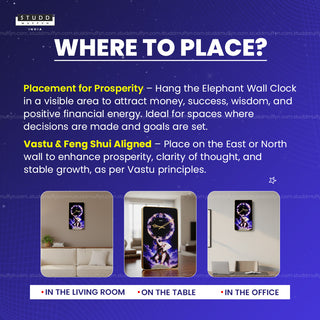 Elephant Lapiz-Pyrite Wall Clock