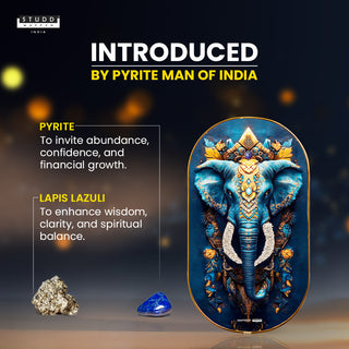 Elephant Pyrite-Lapis Plate [Capsule Frame]
