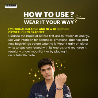 Emotional balance and New Beginning Crystal Chips Bracelet