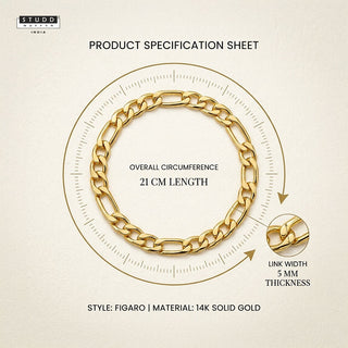 Figgaro Bracelet – 24K Gold Tone