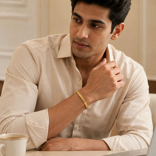 Flat Brick Bracelet – 24K Gold Tone