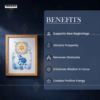 Ganesh Yantra Pyrite Frame