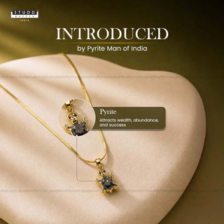 Glow Shell Turtle Crystal Pendant - 24k Gold Tone Plated [ With Chain ]